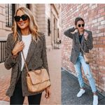 ANINE BING  Double Breasted Fishbone Blazer Tweed Size XS Photo 3