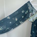 Boho Sheer Floral Tiered Mini Dress Deep V Photo 4