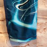 Fabletics Gisela Capri blue aqua mesh back wide waistband pocket gym workout S Photo 3