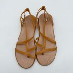 Crocs  Isabella Gladiator Sandals Women's Size 8 Gold Jelly Strappy Buckle Shoes Photo 3