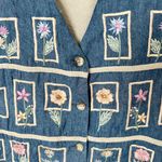 [Vintage] 90s Y2K Embroidered Floral V Photo 4