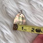 Sterling Silver Vintage Mother of Pearl slice pendant with 925  pendant bail Flaw Photo 3