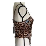 Pretty Little Thing Tan Pu Leopard Print Stirup Hook And Eye Corset Size 4 Photo 5