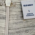 Old Navy  Dress Light Gray Textured Scoop Neck 3/4 Sleeve Shift Dress Large NEW Photo 1