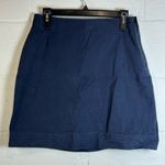 Everlane Woman’s Casual Navy Blue A-Line Short High-Waisted Mini Skirt Size 10 Photo 0