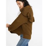 Madewell Ruffle Cardigan Sweater in Golden Spinach Size Small Western Bohemian Photo 2