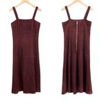 Intermix Connie Sleeveless Suede Dress Dark Red 6 Photo 1