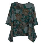 Avenue  Floral Asymmetric Womens Top Sz 26/28 Cottagecore Boho Lagenlook Earthy Photo 4