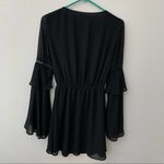 Abbeline If By Sea Black Bell Sleeve Mini Dress Photo 28