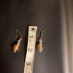 Handmade  Pink Dangle Earrings Gold Tone Lightweight & Feminine Photo 3