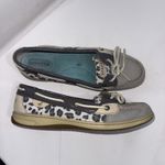 Sperry Y2K  Top Sider Animal Print Preppy Boat Shoes Gray Leather Women’s Size 10 Photo 5