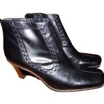 Franco Sarto Gorgeous pair of square toe booties 8 2 1/2" block heel back zip Photo 0