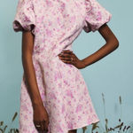 Tuckernuck NWT Sister Jane Farm Flower Mini Dress Floral Puff Sleeve Open Back Small Photo 0