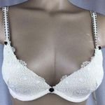 Felina Ivory Padded Lucia Lace Underwire Bra 32D NEW Photo 0