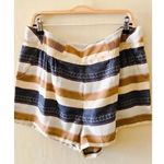 Mud Pie WOMEN STRIPE COTTON SHORTS Sz L Photo 2