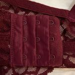 PINK - Victoria's Secret  Maroon Lace Push-up Bra Size Small Padded Underwire Photo 6