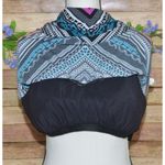 Trimshaper Tankini Top Women's Plus Size 18W Striped Geometric Swimsuit Padded Black Photo 4