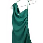 Mango Asymmetric Dress with Draped Details Naty Green NWT Size 2/XS Photo 7