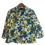 Kaktus Southwestern Print Lightweight Jacket Maximalist Cotton Bold Size Large White Photo 0