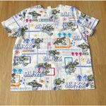 Disney World of  Toy Story Buzz Lightyear V-Neck Medical Nurse Scrub Top Size L Photo 6