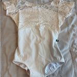 Lucky Leo Cream Lace Leotard White Photo 0