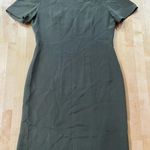 Charter Club  Vintage Green Silk Pencil Dress with Shoulder Pads Photo 0