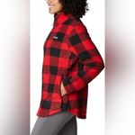 Columbia NWT  Women's West Bend Full Zip Red Lily Check Print Size Medium Photo 2