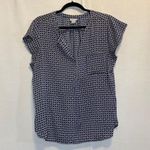 Liz Claiborne Liz Clairborn Women's Top Navy and White XL Photo 0