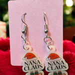 & Other Stories Nana Claus Red And White Christmas Dangle Pierced Earrings New Photo 0