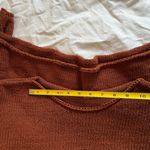 Free People Rust knit scoop neck sweater Photo 5