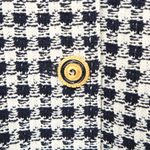 NWT St. John Collection Navy White Check Knit Jacket Soutache Polka Dot Trim 10 Blue Photo 4