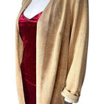 Onyx Nite by Wendye Chaitin gold shimmer open cardigan womens size 10​​ Gray Size M Photo 0