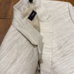 Theory Calico Sharkskin crunch linen blend Cream Blazer size 2 like new Photo 2