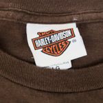 Harley Davidson 2010  Brown Flaming Skulls Shirt Photo 6