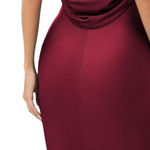 Lulus Red long silk burgundy/red formal dress Photo 4