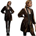 Free People | Women’s Farrier Witchy Velvet Mini Dress in Brown Bear Size S NWT Photo 1