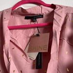 Harvé Benard New Harve Benard Mauve and Gold Leaf Dressy Blouse cap sleeves & bow Photo 1