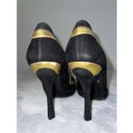Prada Vintage Gold & Black  Pump Heels sz 40 US 10 Photo 4