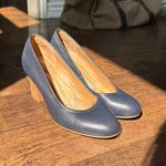 Sofft Comfort Fit Navy Blue Leather Women’s Palisade Pumps Size 8.5M Cork heel Photo 0
