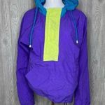 Cheetah mervyns nylon vintage 90s retro color block windbreaker jacket activewea Yellow Photo 0