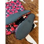 Victoria's Secret NEW  Slippers Floral Red Black L 9/10 Slipper Shoes sandals #61 Photo 6