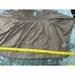 Maurice's Mauve Brown Lace Boho Blouse Top Size L Photo 3