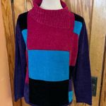Vintage Y2K bright Colorblock sweater Pink Size L Photo 3