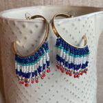 Rebecca Minkoff NEW!  Boho Beaded Hoop Earrings Photo 0