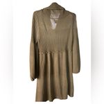 New Directions Tan Cowl Neck Sweater Dress Size XL Photo 3