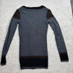 BKE by Buckle Women Gray Black Stripe V Neck Button Cardigan Sweater Size S Photo 7