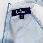 Lulus Lover's Game Baby Blue Lace Chiffon Halter Skater Dress XL Photo 10