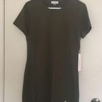 Calvin Klein army green short sleeve T-shirt dress, size small Photo 0