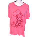 Disney  Store Pink Mickey Mouse Tee Shirt Short Sleeve glitter Photo 1