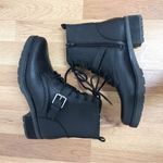 SOUL Naturalizer Black Lace Up‎ Combat Ankle Boot Bootie Lug Sole Size 7.5 New Black Photo 8